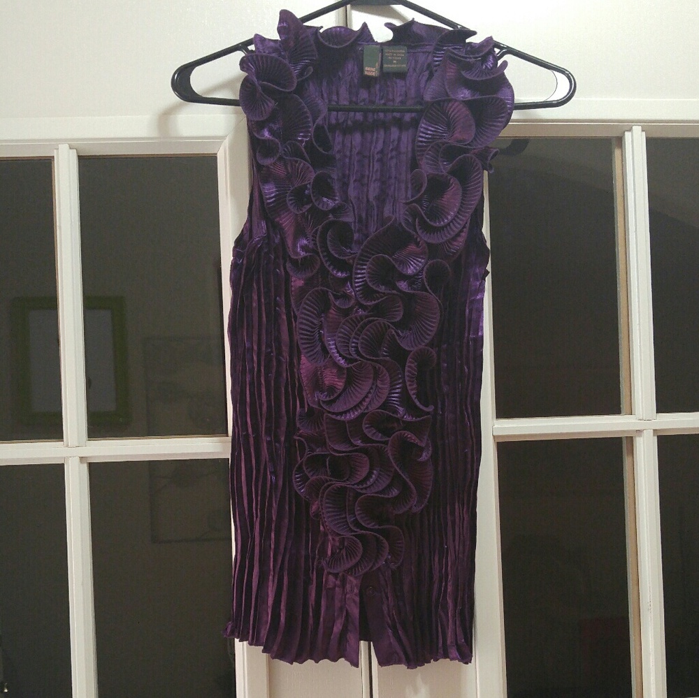 Purple Crinkle Top